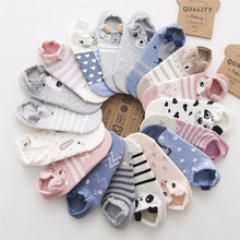 Load image into Gallery viewer, SP&amp;CITY Cute Animal Cotton Socks Female Kawaii Cat With Dog Summer Short Socks Slippers Women Casual Soft Funny Boat Socks - Fashion Address