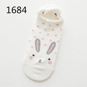 SP&CITY Cute Animal Cotton Socks Female Kawaii Cat With Dog Summer Short Socks Slippers Women Casual Soft Funny Boat Socks - Fashion Address