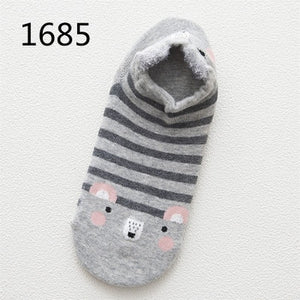 SP&CITY Cute Animal Cotton Socks Female Kawaii Cat With Dog Summer Short Socks Slippers Women Casual Soft Funny Boat Socks - Fashion Address