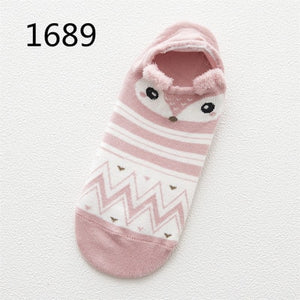 SP&CITY Cute Animal Cotton Socks Female Kawaii Cat With Dog Summer Short Socks Slippers Women Casual Soft Funny Boat Socks - Fashion Address