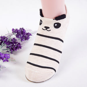 SP&CITY Cute Animal Cotton Socks Female Kawaii Cat With Dog Summer Short Socks Slippers Women Casual Soft Funny Boat Socks - Fashion Address