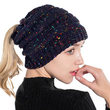 Load image into Gallery viewer, Ponytail Beanie Hat Winter Skullies Beanies Warm Caps Female Knitted Stylish Hats For Ladies Fashion - Fashion Address