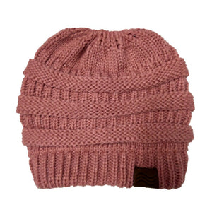 Ponytail Beanie Hat Winter Skullies Beanies Warm Caps Female Knitted Stylish Hats For Ladies Fashion - Fashion Address