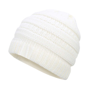 Ponytail Beanie Hat Winter Skullies Beanies Warm Caps Female Knitted Stylish Hats For Ladies Fashion - Fashion Address