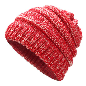 Ponytail Beanie Hat Winter Skullies Beanies Warm Caps Female Knitted Stylish Hats For Ladies Fashion - Fashion Address