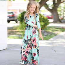 Load image into Gallery viewer, COSPOT Mother and Daughter Long Dress Mom and Little Girl Floral Dresses Women Party Princess Family Matching Dress 2019 New D43