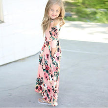 Load image into Gallery viewer, COSPOT Mother and Daughter Long Dress Mom and Little Girl Floral Dresses Women Party Princess Family Matching Dress 2019 New D43