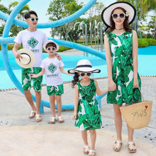 Load image into Gallery viewer, Family Clothing Set Mom And Daughter Summer Holiday Dress Dad Son T-shirt +Short Pants Lovers Clothing Family Matching Clothes