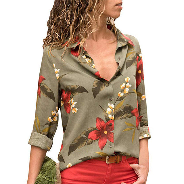 Women Blouses 2019 Fashion Long Sleeve Turn Down Collar Office Shirt Chiffon Blouse Shirt Casual Tops Plus Size Blusas Femininas - Fashion Address