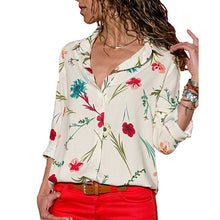 Load image into Gallery viewer, Women Blouses 2019 Fashion Long Sleeve Turn Down Collar Office Shirt Chiffon Blouse Shirt Casual Tops Plus Size Blusas Femininas - Fashion Address