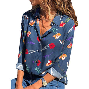 Women Blouses 2019 Fashion Long Sleeve Turn Down Collar Office Shirt Chiffon Blouse Shirt Casual Tops Plus Size Blusas Femininas - Fashion Address