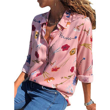 Load image into Gallery viewer, Women Blouses 2019 Fashion Long Sleeve Turn Down Collar Office Shirt Chiffon Blouse Shirt Casual Tops Plus Size Blusas Femininas - Fashion Address