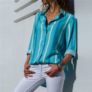 Women Blouses 2019 Fashion Long Sleeve Turn Down Collar Office Shirt Chiffon Blouse Shirt Casual Tops Plus Size Blusas Femininas - Fashion Address