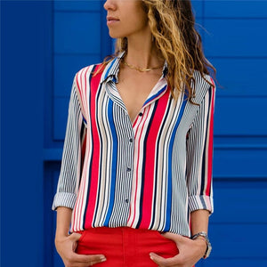 Women Blouses 2019 Fashion Long Sleeve Turn Down Collar Office Shirt Chiffon Blouse Shirt Casual Tops Plus Size Blusas Femininas - Fashion Address