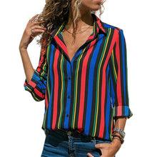 Load image into Gallery viewer, Women Blouses 2019 Fashion Long Sleeve Turn Down Collar Office Shirt Chiffon Blouse Shirt Casual Tops Plus Size Blusas Femininas - Fashion Address