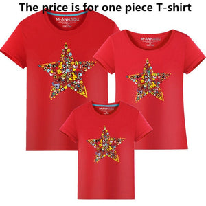 Shop Summer Short-sleeve Animal Five-pointed Star T-shirt Set | Fashion Address1