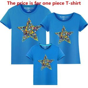 Shop Summer Short-sleeve Animal Five-pointed Star T-shirt Set | Fashion Address7